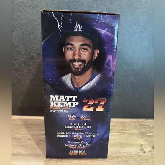2024 SGA Los Angeles Dodgers Matt Kemp Bobblehead NEW - Picture 2 of 10